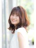ナチュラルAラインボブ ミディアムレングス 20代 30代 40代