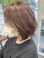 ルーファス 恵比寿 渋谷(Ruufus)&nbsp;脱白髪染め目ハイライト&ピンクアッシュオンカラー恵比寿・渋谷