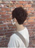 癖毛を活かしたショートヘア