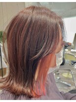 ストレータ バイ マリオ(Strata by mario)&nbsp;インナーエンドカラー×ピンク×ミディアムボブ