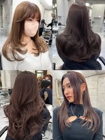 サイン 渋谷(SIGN)&nbsp;レイヤーカットインナーカラーイヤリングカラー色落ち綺麗表参道