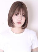 デザインカラーレイヤーカットウェットヘアオリーブベージュ0705