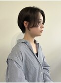 ショートカット丸みショート耳掛けひし形小顔ハンサムショート