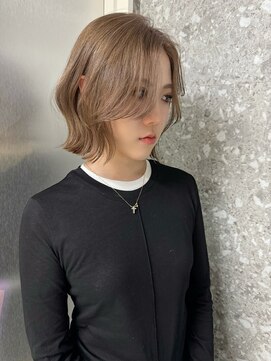 サンク 原宿 表参道(cinq) ダブルカラーレイヤーボブナチュラルボブショートウルフボブ