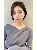 ロンドプロフィール 浦和(Lond profil) 大人可愛い20代30代40代黒髪前下がりショートボブ丸みショート◎