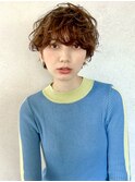 ウェーブショート　似合わせカット　ピンパーマ　癖毛風パーマ