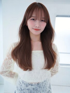 アンジェリカ 広島駅前店(ANGELICA) ANGELICA  ブラウンベージュ 韓国風巻き 長めレイヤー