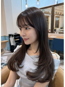 ロンドアベニール 北千住(Lond avenir) ミニウルフレイヤーカット顔周り前髪韓国ミディアムロング北千住