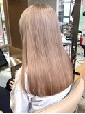 ミルクティーベージュカラーダブルカラーケアブリーチ佐賀カラー