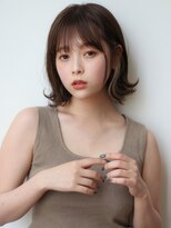 ヴィヴィ(VIVIE)&nbsp;イヤリングインナーアプリコットオレンジハイライト外ハネボブ