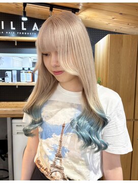 キラ 原宿(KILLA) ホワイトベージュ/デザインカラー/ブリーチダブルカラー/原宿