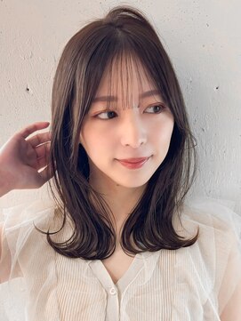 アグノス 青山(Agnos) うるツヤ薄めバングイメチェン小顔黒髪こなれヘア外ハネボブ