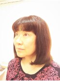大人のフルバング前下がりボブ