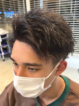 ラ メール ヘア デザイン(La mer HAIR DESIGN) かきあげ風ショート×ツイストパーマ