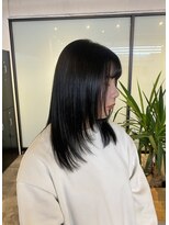 リトバイプティパ(Lit by petit-pas) オリーブカラー×レイヤーカット