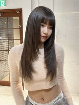 コフィー バイ メルト 吉祥寺(cofy by melt)&nbsp;【中澤彩乃】レイヤーロングぱっつん前髪シルキーベージュ吉祥寺