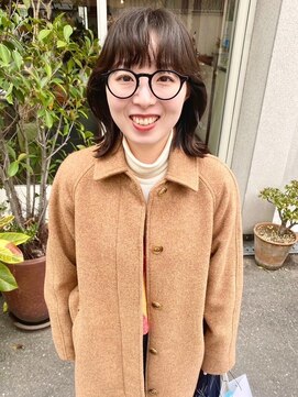 モク 大阪梅田店(MOK) 【重めバング】やわらかい動きのあるボブ