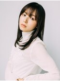 アッシュブラック×ニュアンスストレート