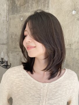 ハーフアンドハーフ(HALF and HALF) ミディアムレイヤー/ナチュラルブラウン