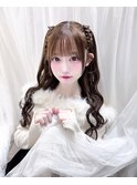 編み込みハーフツイン♪