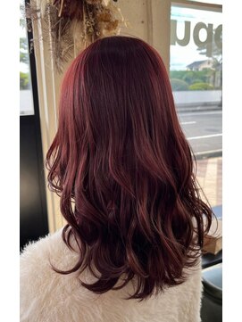 ボアップ 新居浜店(boappu) #レッドカラー#ブリーチ#カラー