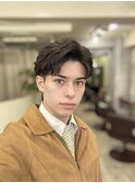 フェザーパーマスペインカールスパイカーショートブルーブラック