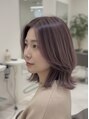サイズ バイ グリットアヴェダ ららぽーと海老名店(XXXY'S by grit AVEDA) ピンク系のハイライトで白髪をぼかしながらも個性を出して
