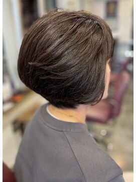 サーティエイト(38) 丸みマッシュくびれショートボブ/髪質改善/白髪染め/