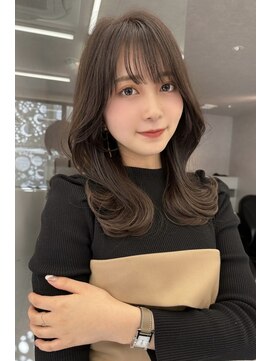 アスター 天神大名店(Aster) 小顔に見えるトレンドヘア/黒髪/オリーブグレー/ココアベージュ