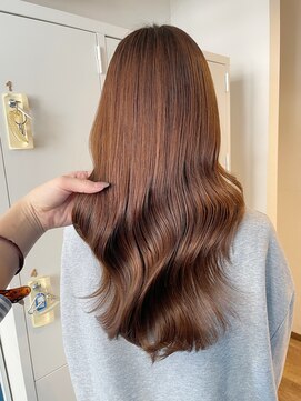 ブレス ヘアアンドスパ 湘南台(bless hair spa) チョコブラウン 韓国巻き付