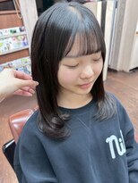 ナンバーエイト(number eight) フェイスレイヤー韓国風ヘアシースルーバングレイヤーカット