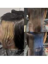 ノイル(Noil)&nbsp;ブリーチ三回以上履歴リタッチカラー縮毛矯正同時施術