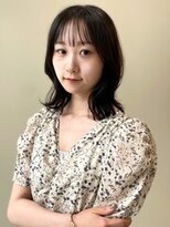 リサプラン(RISA plan)&nbsp;ダークグレージュ 外ハネくびれヘア ミディアムレイヤーカット
