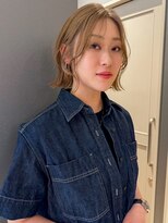 シー 野田店(she.) ベージュカラー×ボブ