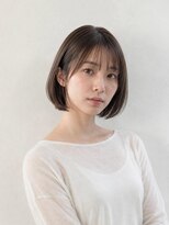 レセ 南柏店(Laissez)&nbsp;ナチュラルボブ/シースルーバング/モカブラウン/似合わせカット