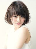 ひし形シルエットグレージュエアリーミディアム