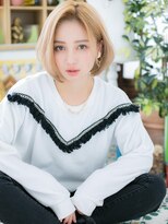 カバーヘアアンドスパ ブリス 浦和(COVER HAIR&SPA bliss)&nbsp;*bliss浦和*攻め系！ハイトーンカラー★ワンレン大人ボブa!