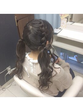 ヘアセット アリエス 新宿駅前店(aries) 髪リボンツインテール