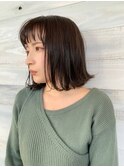 20代30代40代前下がりストレート大人ボブリップライン