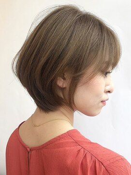 サロン(Salon) 大人可愛い　小顔耳かけショートボブ　丸み前下がり/Salon菅野