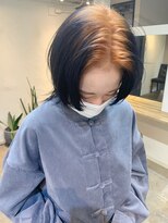 ソイ 下北沢(soi)&nbsp;【Orange Roots】ルーツカラー_センターパート_ケアブリーチ