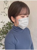 ショートカット　グレイアッシュ