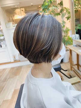 オーシャン(Ocean) [OCEAN Hair&Life藤原純] 白髪ぼかしハイライト丸みショート☆