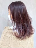 ピンクパープルレイヤー_くびれヘアビタミンカラー_ba323042