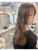 大人かわいい20代30代40代小顔ショコラベージュ１Zina船橋