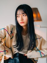 アグ ヘアー ゼン 用賀店(Agu hair zen)&nbsp;《Agu hair》ダークグレー×艶髪ロング　ブルーブラック3