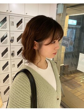 ゼンコー キチジョウジ(ZENKO KICHIJOJI) ボブパーマ/斜めバング/くすみベージュ・20代・30代・40代