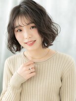 ドクターズ サロン ラブ(Dr's Salon LAB)&nbsp;暗髪バレイヤージュくせ毛風ウェットボブf古河20代30代40代