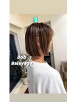 ナチュラルバレイヤージュボブ