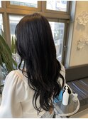 暗髪ロング
